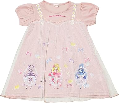 プリキュアの半袖ピンク色のTシャツ